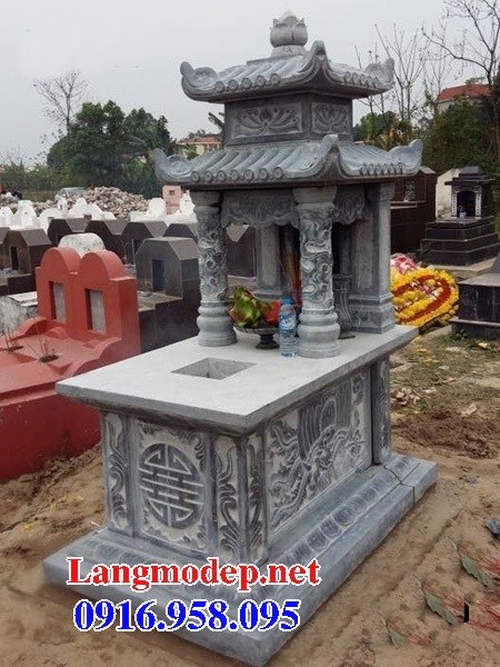 62 Mẫu mộ hai mái cất để tro cốt hỏa táng bằng đá đẹp bán tại Bạc Liêu
