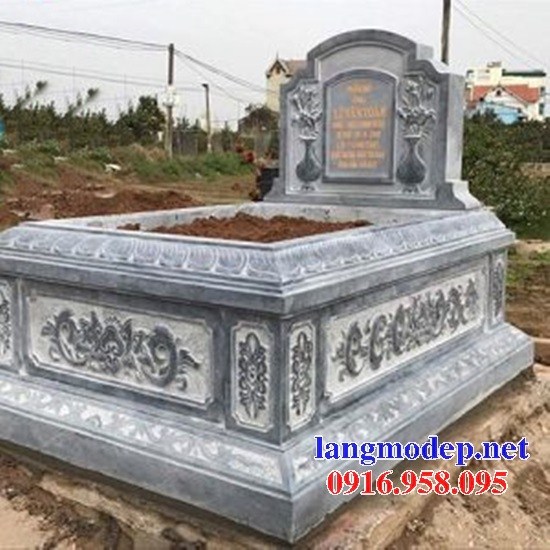 62 Mẫu mộ không mái bằng đá xanh Thanh Hóa đẹp bán tại Bạc Liêu