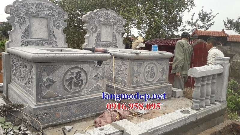 62 Mẫu mộ không mái cất để tro cốt hỏa táng bằng đá đẹp tại Hậu Giang