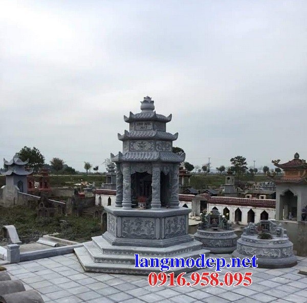62 Mẫu mộ lục lăng bát giác bằng đá mỹ nghệ Ninh Bình đẹp tại Hậu Giang