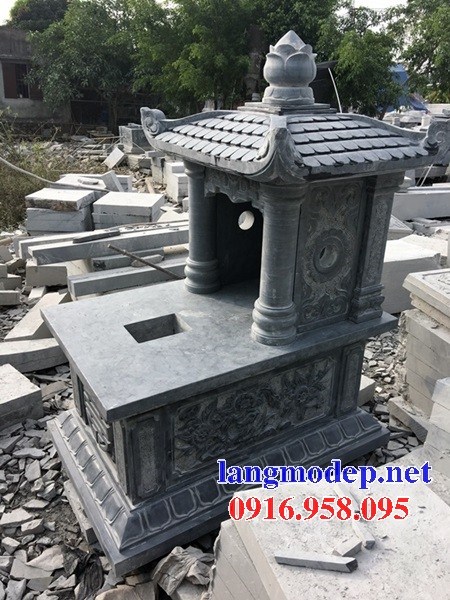 62 Mẫu mộ một mái cất để tro cốt hỏa táng bằng đá đẹp tại Hậu Giang