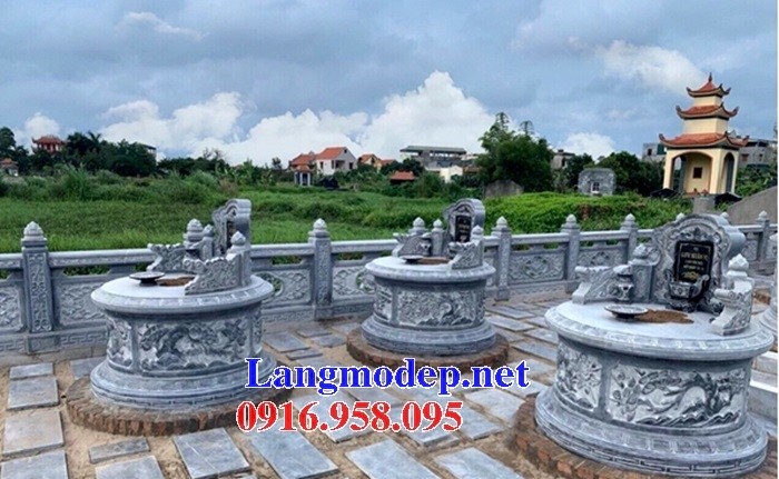 62 Mẫu mộ tròn bằng đá chạm khắc hoa văn đẹp tại Hậu Giang