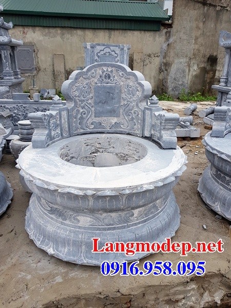 62 Mẫu mộ tròn cất để tro cốt hỏa táng bằng đá đẹp tại Hậu Giang
