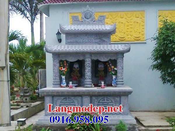 62 Mẫu mộ đôi gia đình bằng đá mỹ nghệ Ninh Bình đẹp tại Hậu Giang