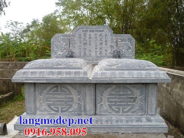 62 Mẫu mộ đôi gia đình bằng đá thiết kế đơn giản đẹp tại Hậu Giang