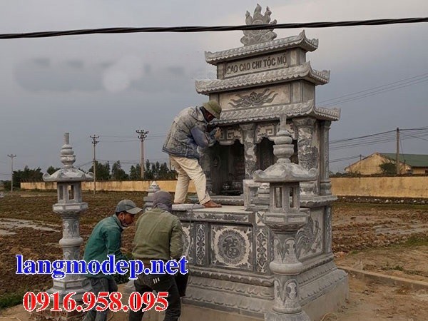 62 Mẫu mộ đôi gia đình bằng đá xanh Thanh Hóa đẹp bán tại Bạc Liêu