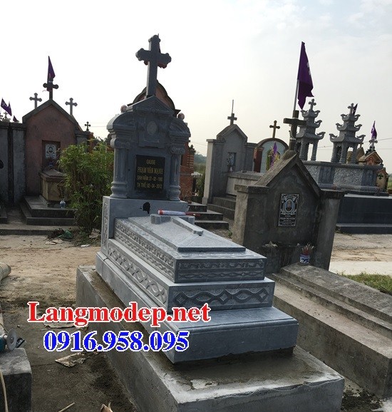 62 Mẫu mộ đạo thiên chúa công giáo bằng đá đẹp tại Hậu Giang