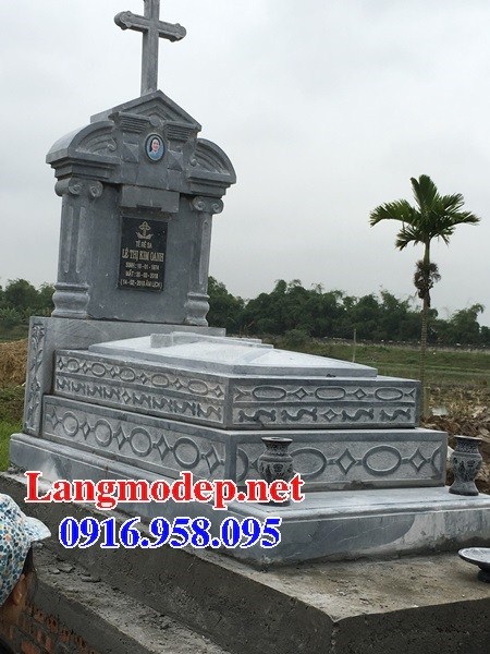 62 Mẫu mộ đạo thiên chúa công giáo cất để tro cốt hỏa táng bằng đá đẹp tại Hậu Giang