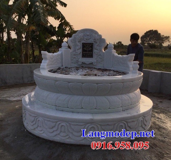 63 Mẫu mộ tròn bằng đá trắng cao cấp đẹp bán tại Thừa Thiên Huế