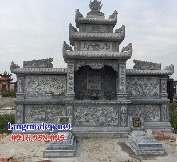72 Mẫu cây hương thờ chung khu lăng mộ gia đình dòng họ bằng đá chạm khắc hoa văn đẹp bán tại Trà Vinh