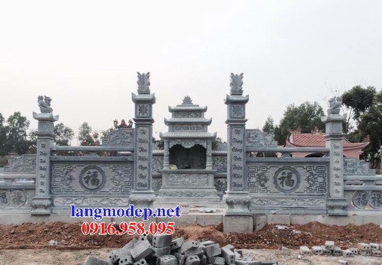 72 Mẫu khu lăng mộ nghĩa trang gia đình dòng họ bằng đá thiết kế đẹp bán tại Trà Vinh