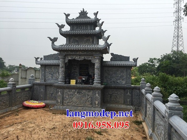 72 Mẫu lăng thờ chung khu lăng mộ gia đình dòng họ bằng đá xanh Thanh Hóa đẹp bán tại Trà Vinh