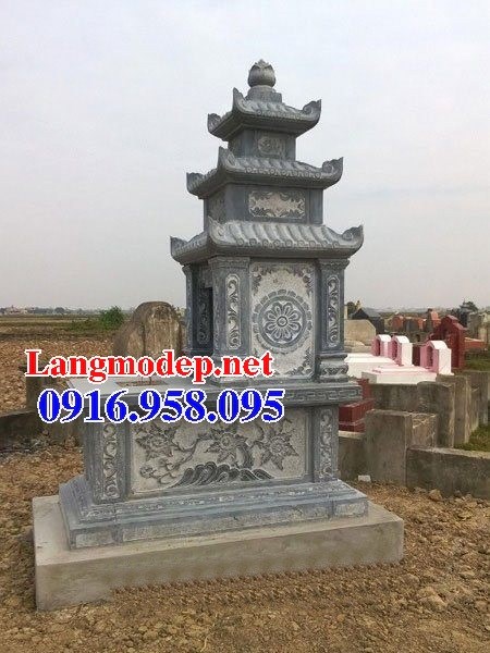 72 Mẫu mộ ba mái bằng đá chạm khắc hoa văn đẹp bán tại Trà Vinh