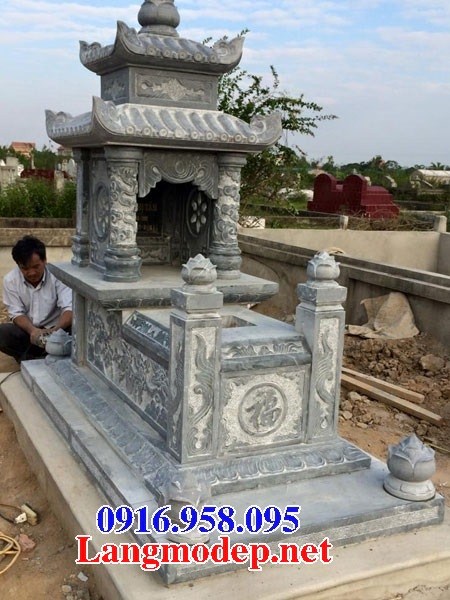 72 Mẫu mộ hai mái bằng đá thiết kế đẹp bán tại Trà Vinh