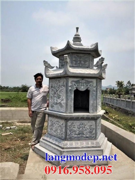 72 Mẫu mộ lục lăng bát giác bằng đá chạm khắc hoa văn đẹp bán tại Trà Vinh
