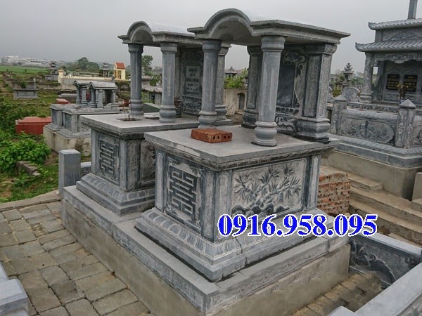 72 Mẫu mộ một mái bằng đá chạm khắc hoa văn đẹp bán tại Trà Vinh