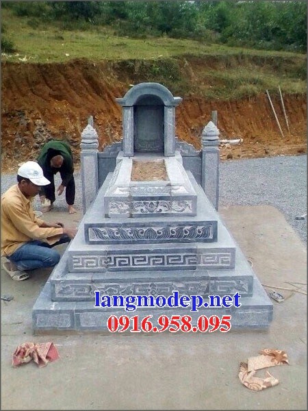 72 Mẫu mộ một mái bằng đá tự nhiên nguyên khối đẹp bán tại Trà Vinh