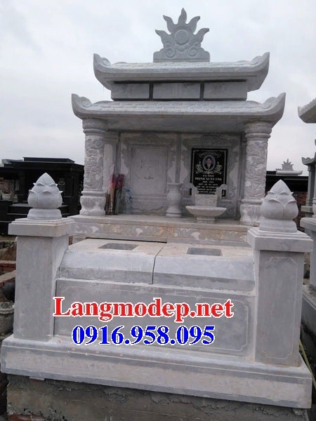 72 Mẫu mộ đôi gia đình bằng đá trắng cao cấp đẹp bán tại Trà Vinh