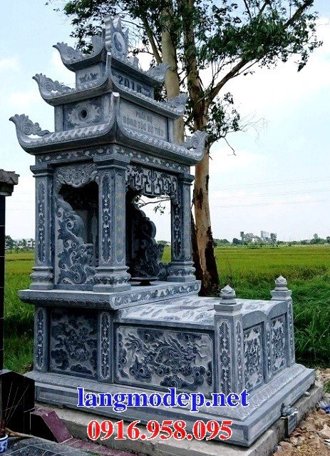 72 Mẫu mộ đôi gia đình bằng đá điêu khắc tinh xảo đẹp bán tại Trà Vinh