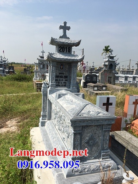 72 Mẫu mộ đạo thiên chúa công giáo bằng đá thiết kế đẹp bán tại Trà Vinh