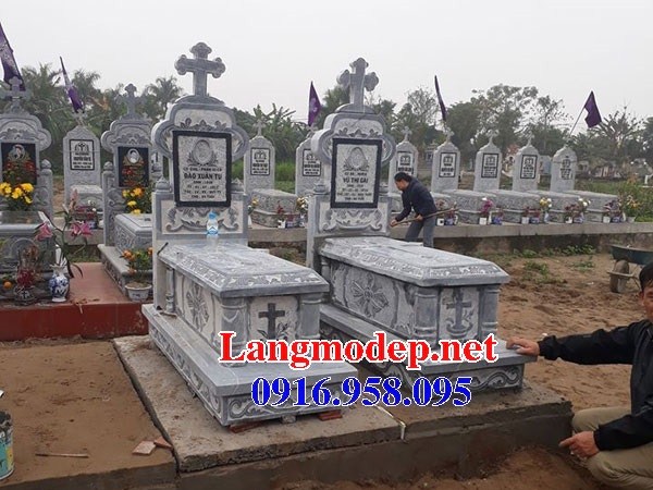 72 Mẫu mộ đạo thiên chúa công giáo bằng đá xanh Thanh Hóa đẹp bán tại Trà Vinh