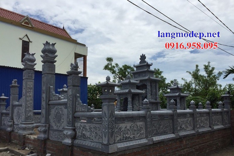 84 Mẫu lan can hàng rào khu lăng mộ nghĩa trang gia đình dòng họ bằng đá chạm khắc hoa văn đẹp bán tại Cà Mau