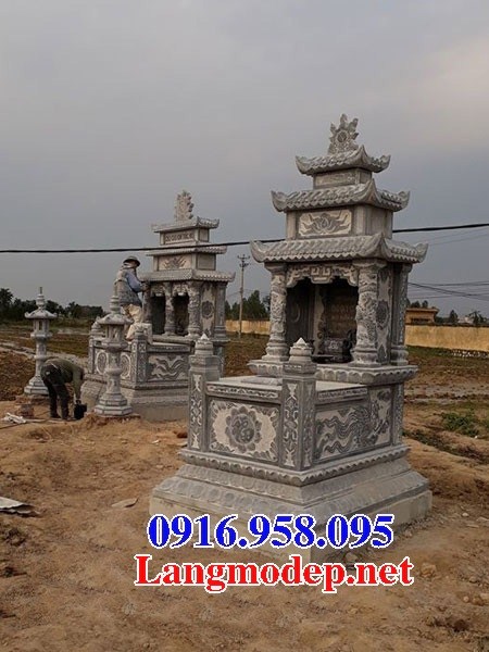 84 Mẫu mộ ba mái bằng đá thiết kế đẹp bán tại Cà Mau