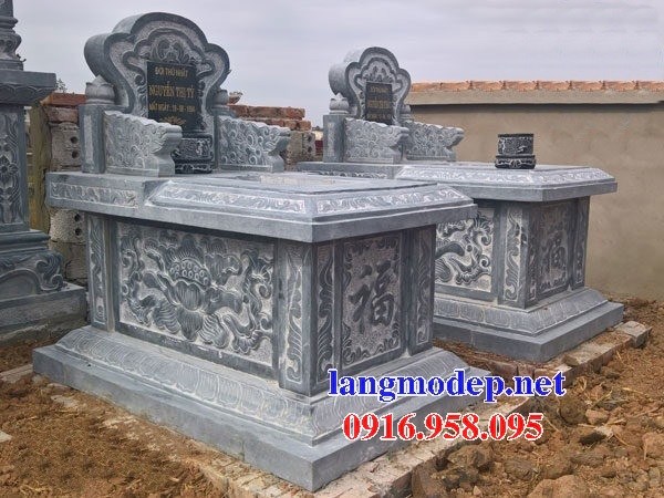 84 Mẫu mộ không mái bằng đá chạm khắc hoa văn đẹp bán tại Cà Mau