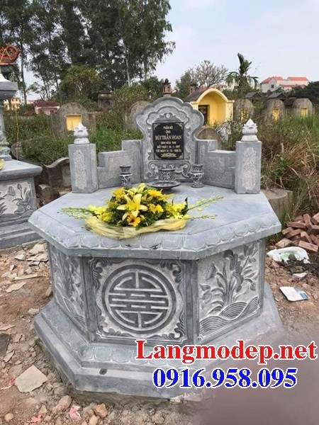 84 Mẫu mộ lục lăng bát giác bằng đá chạm khắc hoa văn đẹp bán tại Cà Mau