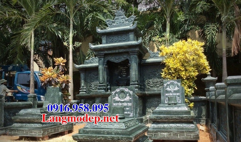 84 Mẫu mộ đá xanh rêu thiết kế đẹp bán tại Cà Mau