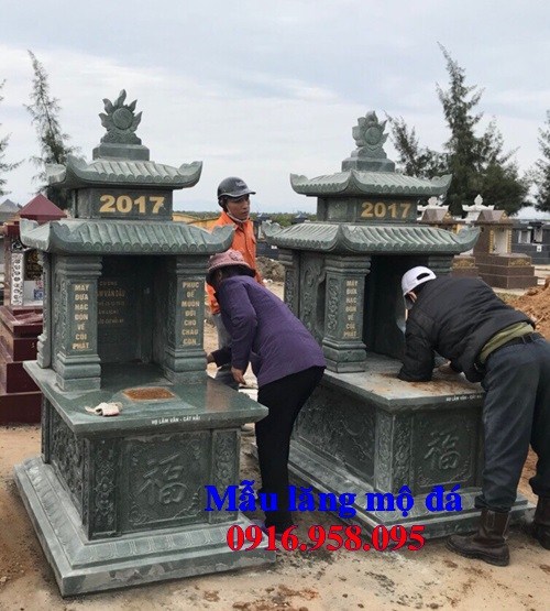 84 Mẫu mộ đá xanh rêu tự nhiên đẹp bán tại Cà Mau