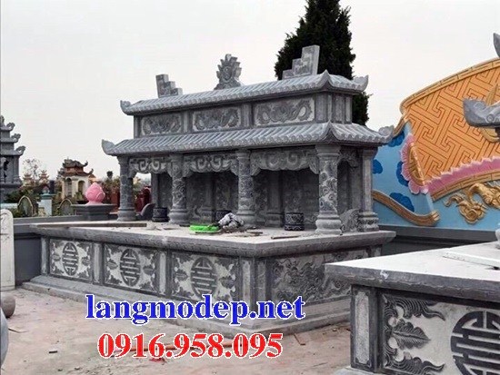 84 Mẫu mộ đôi gia đình ba ngôi kề nhau bằng đá đẹp bán tại Cà Mau