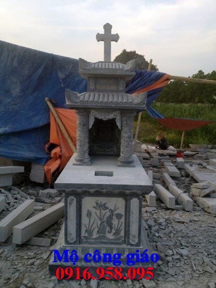 84 Mẫu mộ đạo thiên chúa công giáo cất để tro cốt hỏa táng bằng đá đẹp bán tại Cà Mau