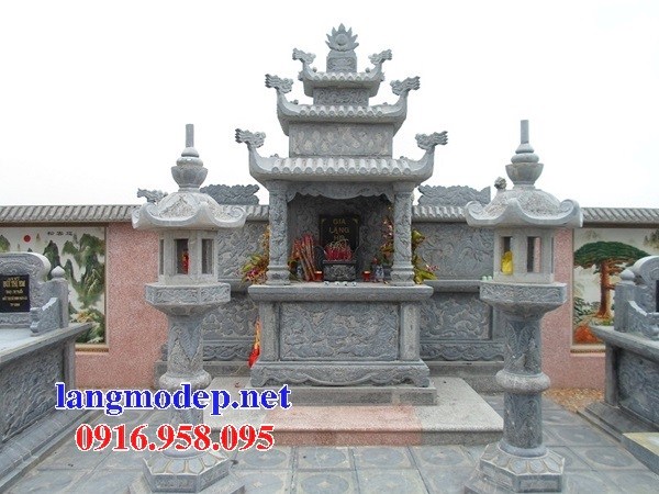 94 Mẫu cây hương thờ chung khu lăng mộ gia đình dòng họ bằng đá thiết kế đẹp bán tại Cao Bằng