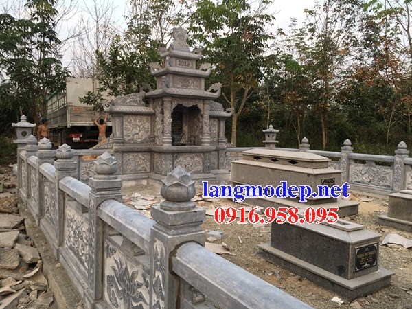 94 Mẫu khu lăng mộ nghĩa trang gia đình dòng họ bằng đá tự nhiên nguyên khối đẹp bán tại Cao Bằng