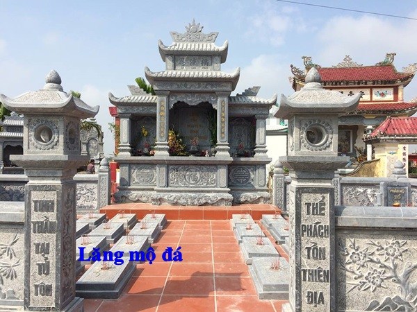 94 Mẫu khu lăng mộ nghĩa trang gia đình dòng họ bằng đá điêu khắc tinh xảo đẹp bán tại Cao Bằng