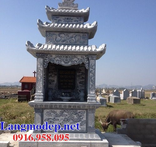 94 Mẫu lăng thờ chung khu lăng mộ gia đình dòng họ bằng đá tự nhiên nguyên khối đẹp bán tại Cao Bằng