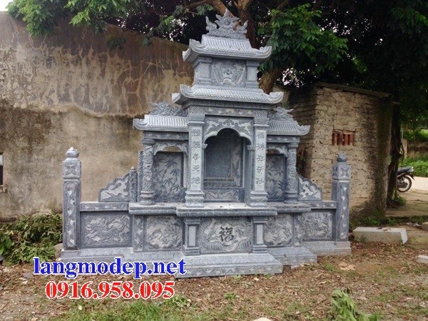 94 Mẫu miếu thờ chung khu lăng mộ gia đình dòng họ bằng đá đẹp bán tại Cao Bằng