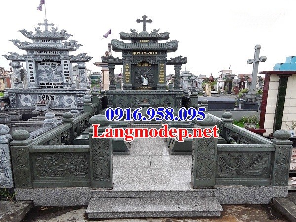 95 Mẫu khu lăng mộ công giáo bằng đá xanh rêu đẹp bán tại Cần Thơ
