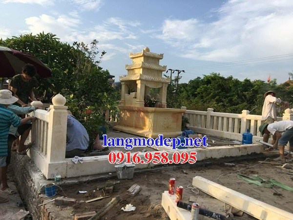 95 Mẫu mộ ba mái bằng đá vàng cao cấp đẹp bán tại Cần Thơ