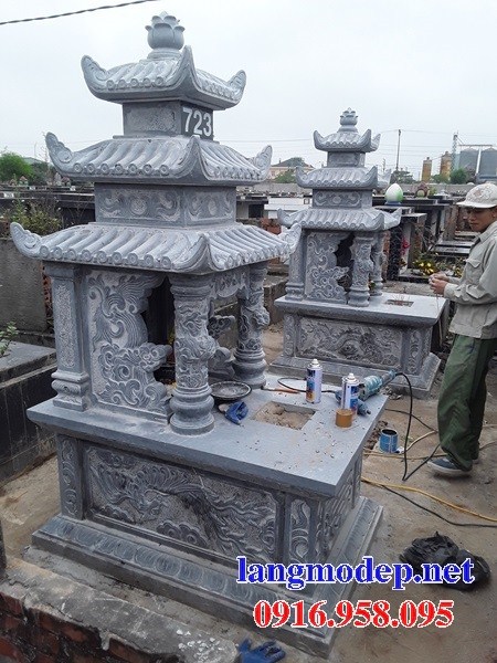 95 Mẫu mộ ba mái bằng đá xanh Thanh Hóa đẹp bán tại Cần Thơ