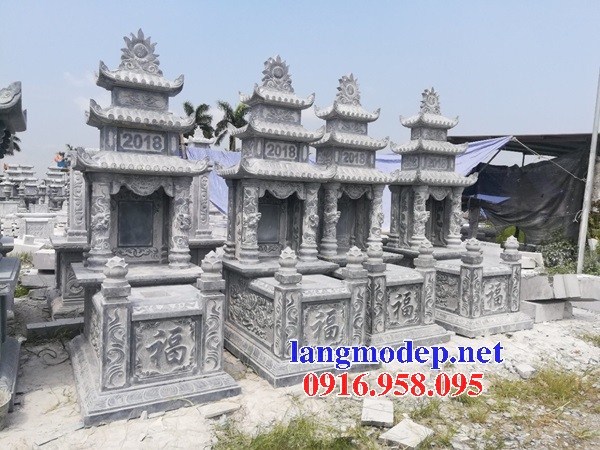 95 Mẫu mộ ba mái cất để tro cốt hỏa táng bằng đá đẹp bán tại Cần Thơ