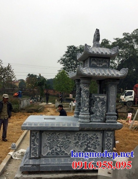 95 Mẫu mộ hai mái bằng đá chạm khắc hoa văn đẹp bán tại Cần Thơ
