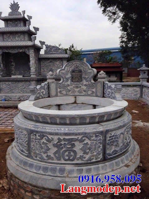 95 Mẫu mộ tròn bằng đá mỹ nghệ Ninh Bình đẹp bán tại Cần Thơ
