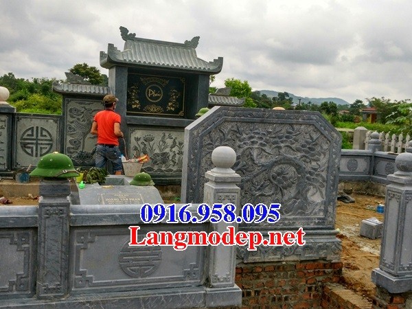 95 Mẫu mộ đá xanh rêu chạm khắc hoa văn đẹp bán tại Cần Thơ