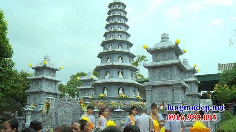 Hình ảnh mộ tháp phật giáo bằng đá tự nhiên nguyên khối đẹp