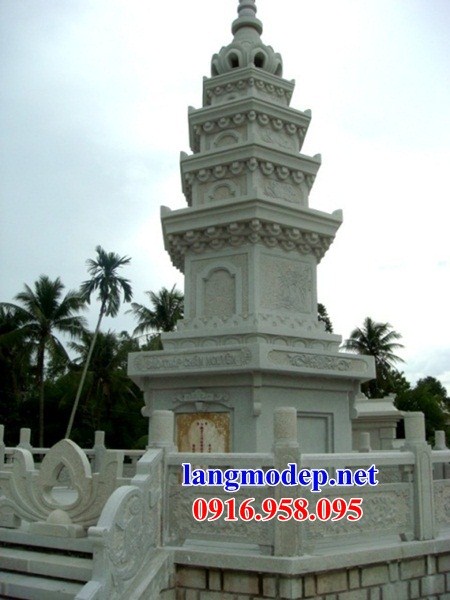 Hình ảnh mộ tháp phật giáo bằng đá đẹp kích thước phong thủy