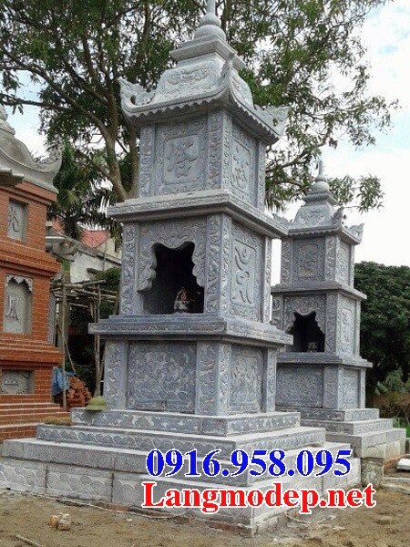 Hình ảnh mộ tháp phật giáo sư trụ trì bằng đá ninh bình đẹp