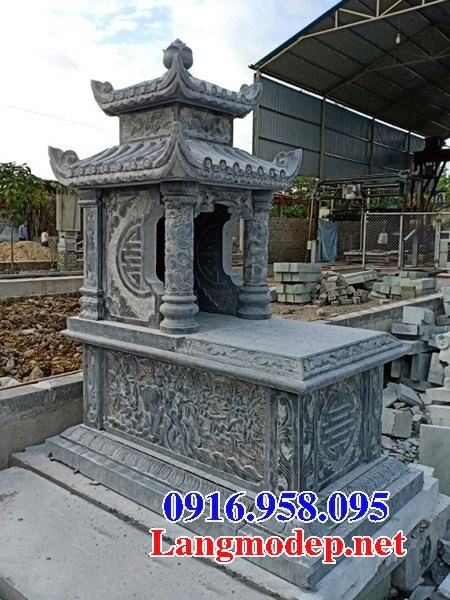 Mẫu Mộ ba mái bằng đá thiết kế hiện đại đẹp bán tại Đồng Tháp