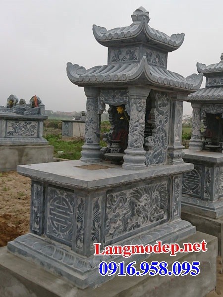 Mẫu Mộ hai mái bằng đá tự nhiên nguyên khối đẹp bán tại Đồng Tháp